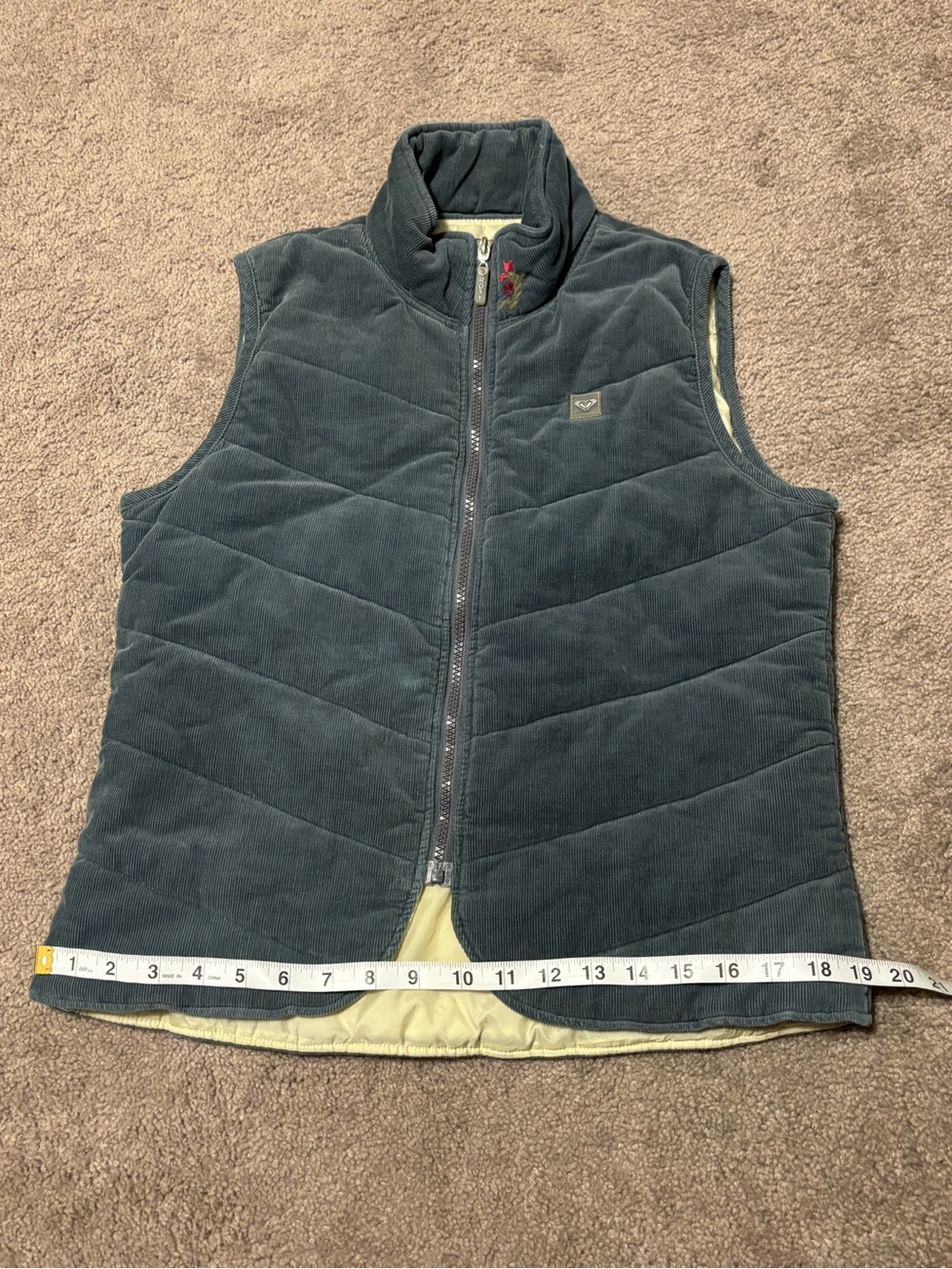 90s Quicksilver Roxy Corduroy vest sz:m - Picture 12 of 12